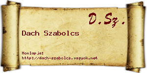 Dach Szabolcs névjegykártya