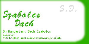 szabolcs dach business card